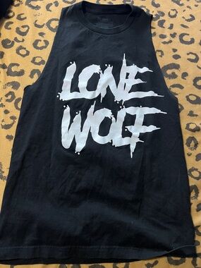 The Drive Clothing Lone Wolf Black Muscle Tee Size Small